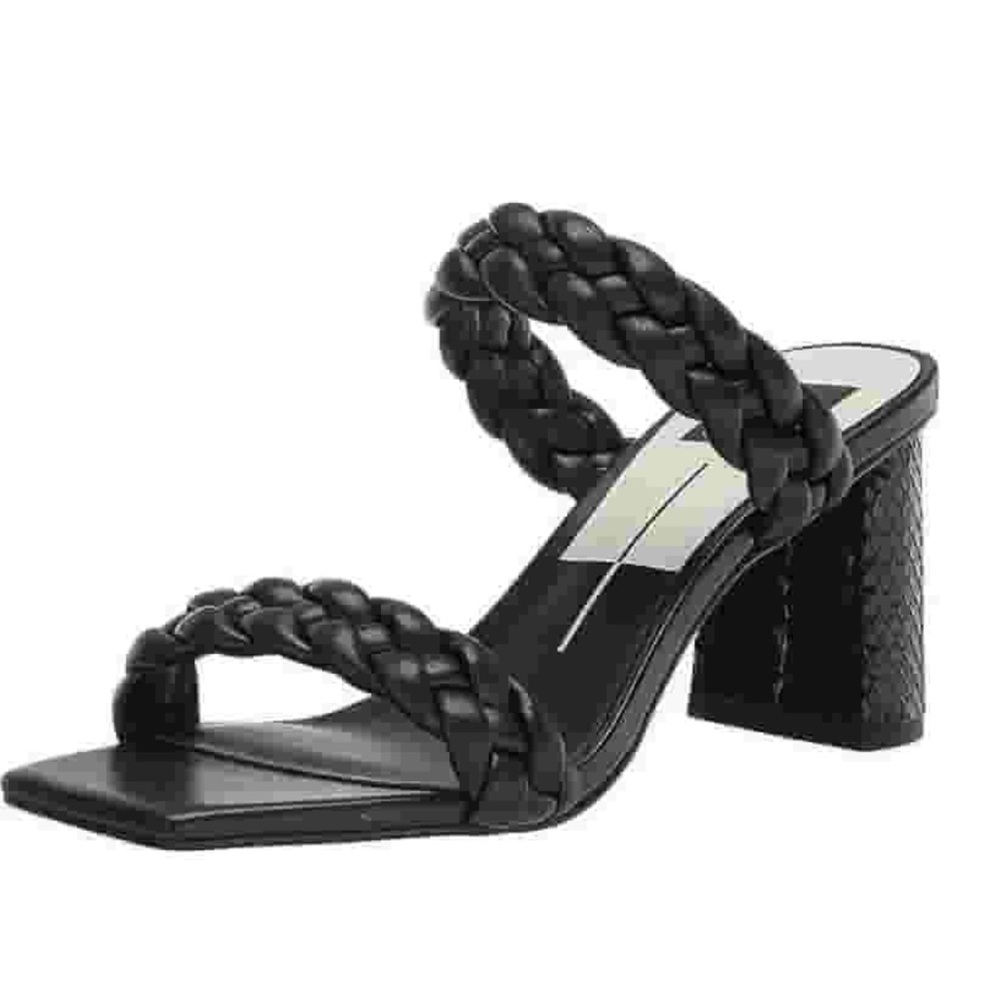 Dolce Vita PAILY Black Heels Braided Design - Picture 2 of 16
